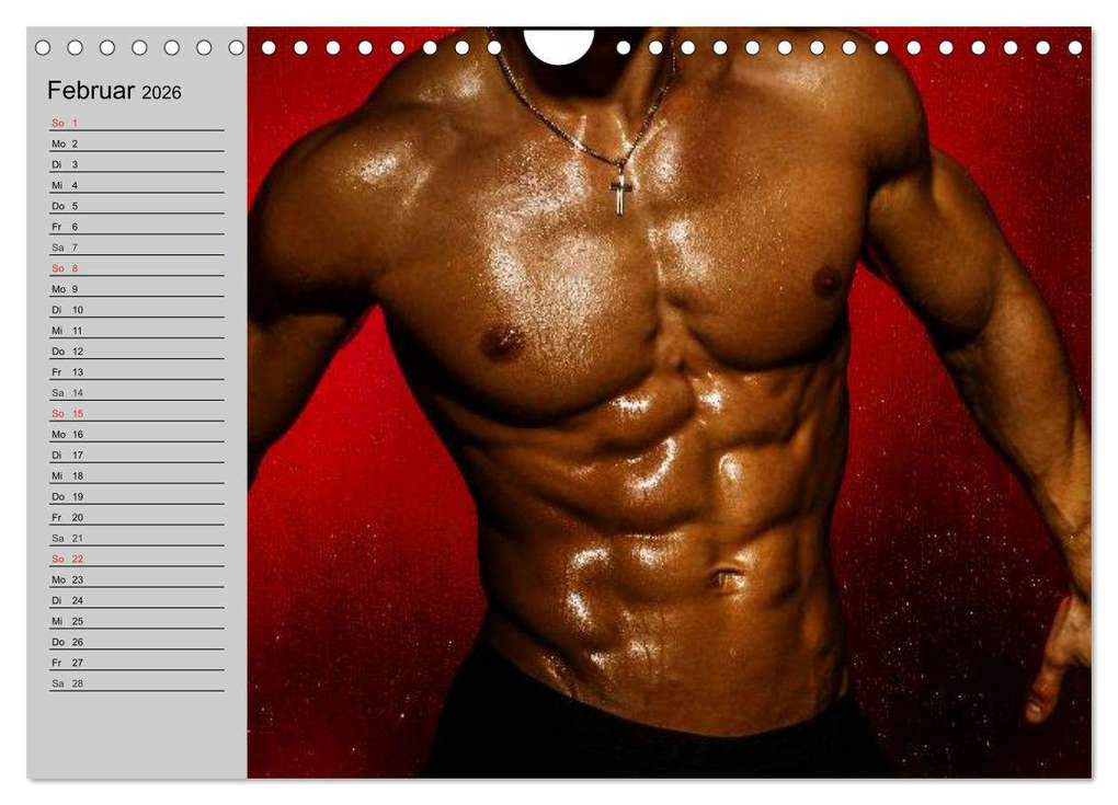Weitere Ansicht: Erotische Männer. Adonis und Co. (Wandkalender 2026 DIN A4 quer), CALVENDO Monatskalender | Elisabeth Stanzer, Calvendo