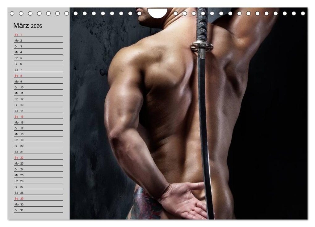 Weitere Ansicht: Erotische Männer. Adonis und Co. (Wandkalender 2026 DIN A4 quer), CALVENDO Monatskalender | Elisabeth Stanzer, Calvendo