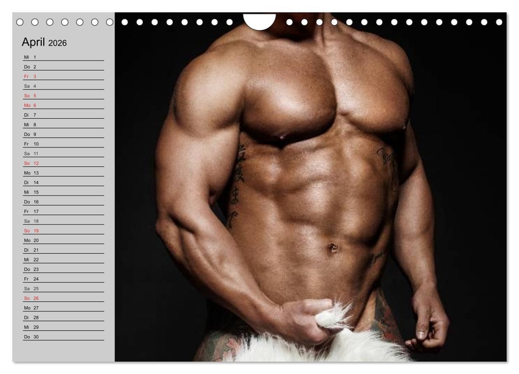 Weitere Ansicht: Erotische Männer. Adonis und Co. (Wandkalender 2026 DIN A4 quer), CALVENDO Monatskalender | Elisabeth Stanzer, Calvendo