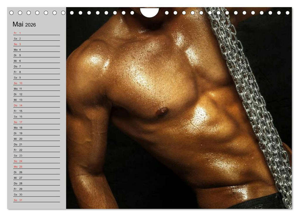 Weitere Ansicht: Erotische Männer. Adonis und Co. (Wandkalender 2026 DIN A4 quer), CALVENDO Monatskalender | Elisabeth Stanzer, Calvendo