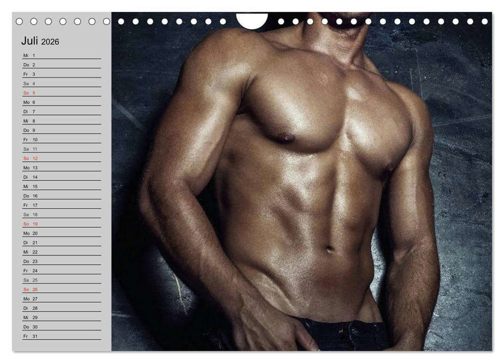 Weitere Ansicht: Erotische Männer. Adonis und Co. (Wandkalender 2026 DIN A4 quer), CALVENDO Monatskalender | Elisabeth Stanzer, Calvendo