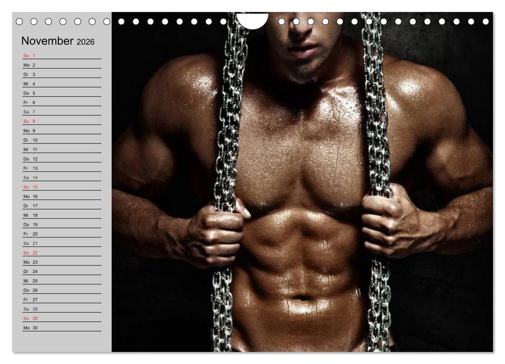 Weitere Ansicht: Erotische Männer. Adonis und Co. (Wandkalender 2026 DIN A4 quer), CALVENDO Monatskalender | Elisabeth Stanzer, Calvendo