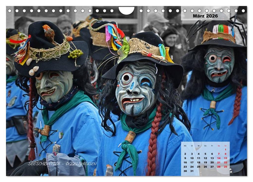 Weitere Ansicht: Schwäbisch alemannische Fasnet (Wandkalender 2026 DIN A4 quer), CALVENDO Monatskalender | Horst Hoch, Calvendo