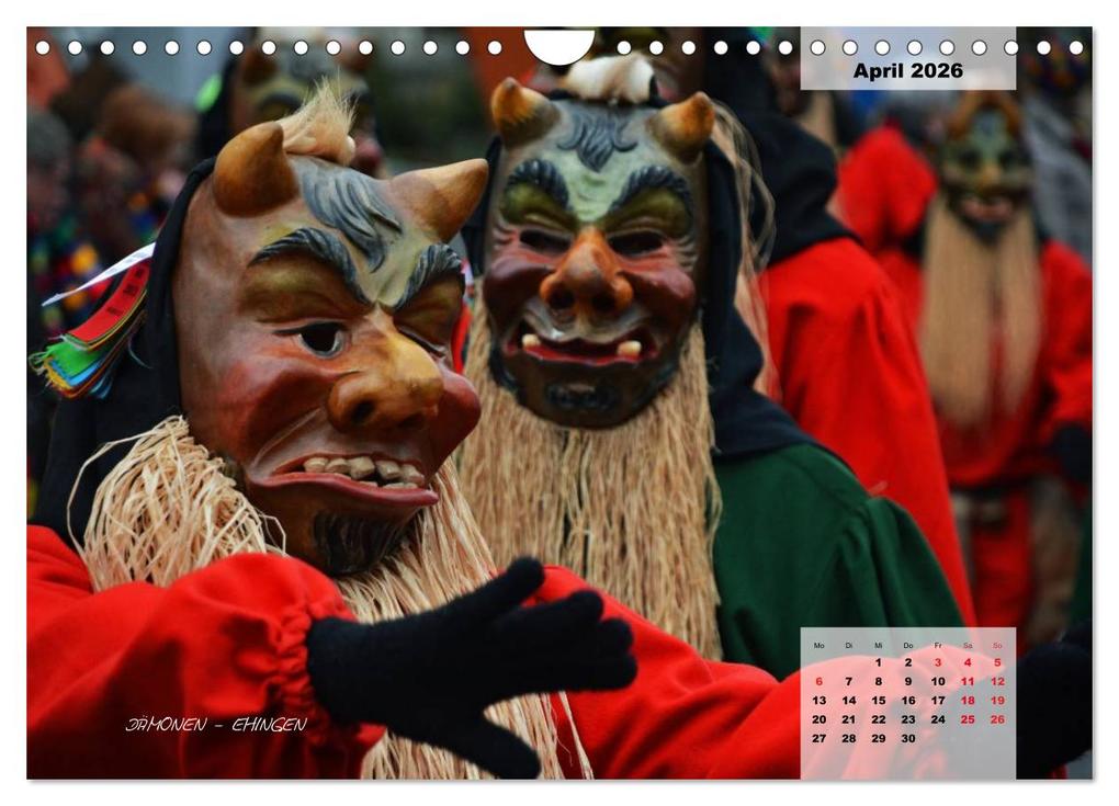 Weitere Ansicht: Schwäbisch alemannische Fasnet (Wandkalender 2026 DIN A4 quer), CALVENDO Monatskalender | Horst Hoch, Calvendo