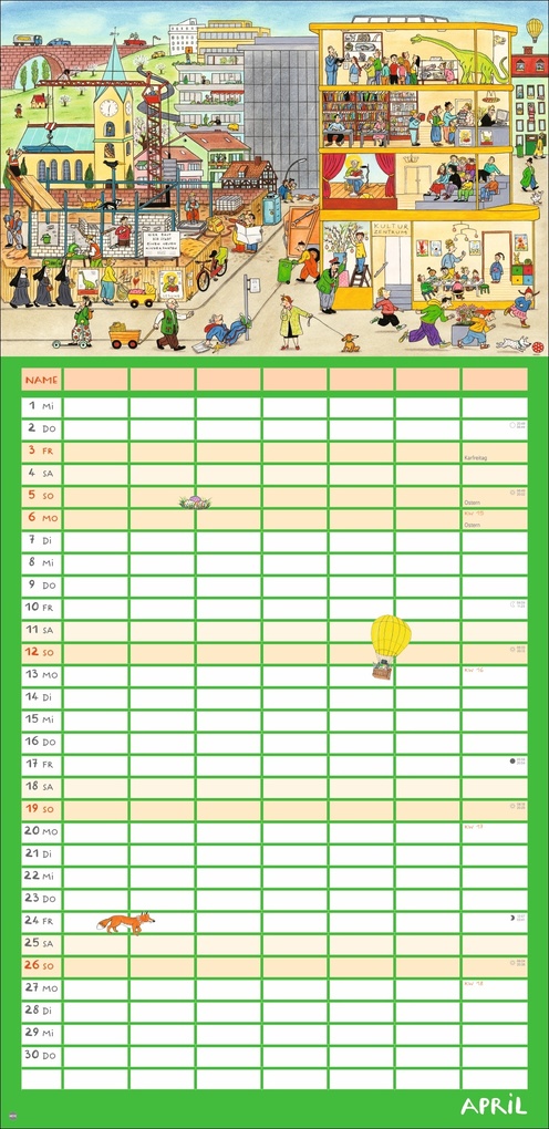 Weitere Ansicht: R.S. Berner Wimmlingen Mega-Familienplaner 2026