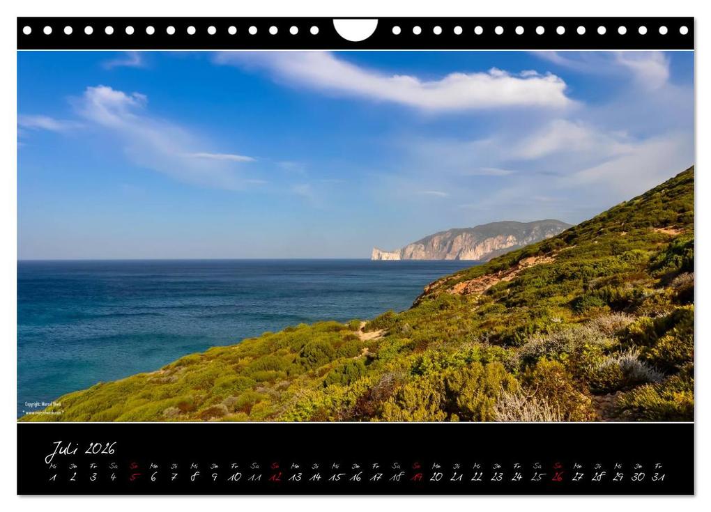 Weitere Ansicht: Sardinien Panoramakalender / CH-Version (Wandkalender 2026 DIN A4 quer), CALVENDO Monatskalender | Marcel Wenk, Calvendo