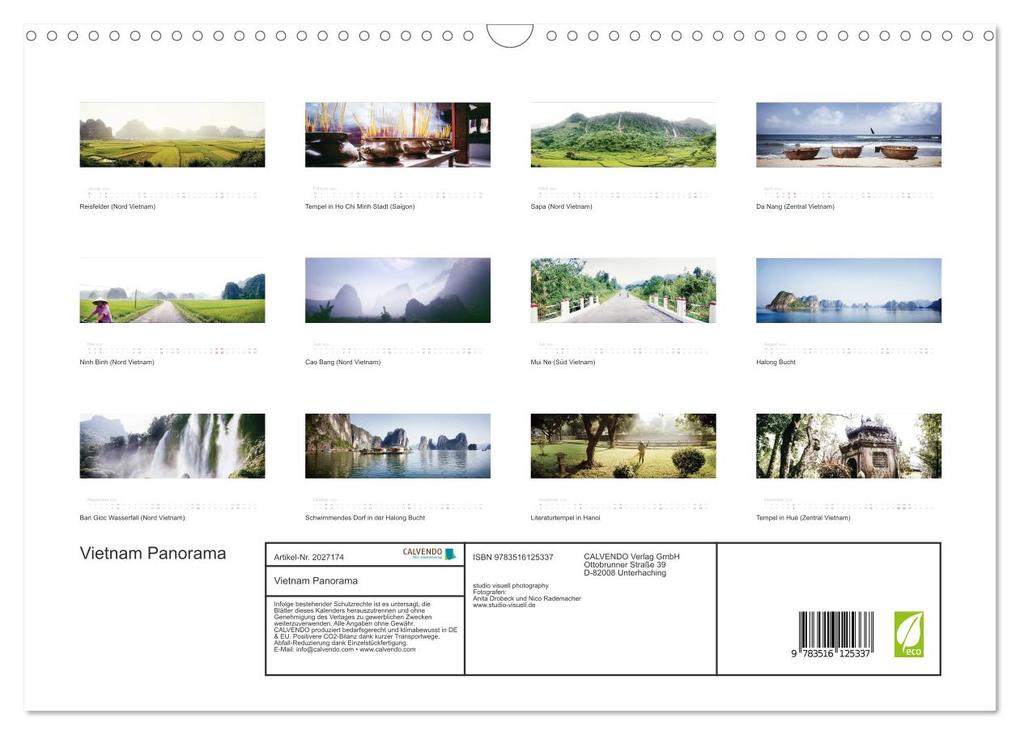 Weitere Ansicht: Vietnam Panorama (Wandkalender 2026 DIN A3 quer), CALVENDO Monatskalender | studio visuell photography, Calvendo