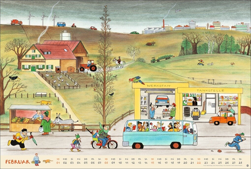 Weitere Ansicht: R.S. Berner Wimmel-Kalender 2026 | Rotraut Susanne Berner