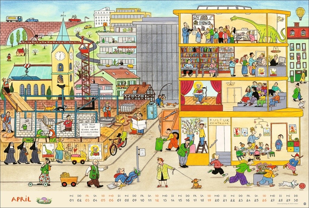 Weitere Ansicht: R.S. Berner Wimmel-Kalender 2026 | Rotraut Susanne Berner