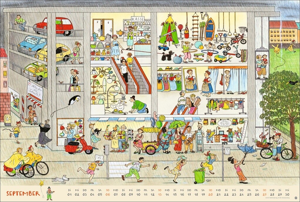 Weitere Ansicht: R.S. Berner Wimmel-Kalender 2026 | Rotraut Susanne Berner