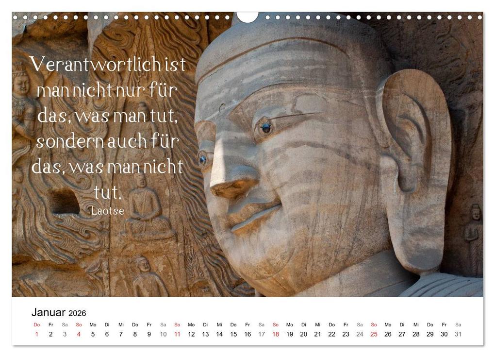 Weitere Ansicht: Reisefreu(n)de: Leben in Harmonie - buddhistische Zitate (Wandkalender 2026 DIN A3 quer), CALVENDO Monatskalender | Sven Gruse, Calvendo
