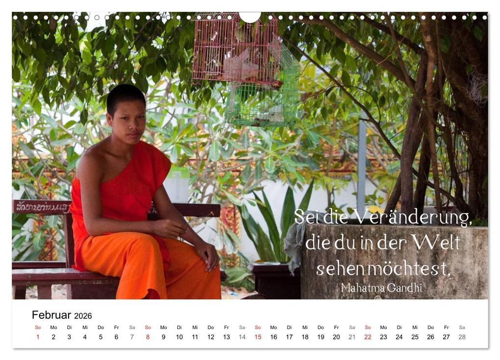 Weitere Ansicht: Reisefreu(n)de: Leben in Harmonie - buddhistische Zitate (Wandkalender 2026 DIN A3 quer), CALVENDO Monatskalender | Sven Gruse, Calvendo