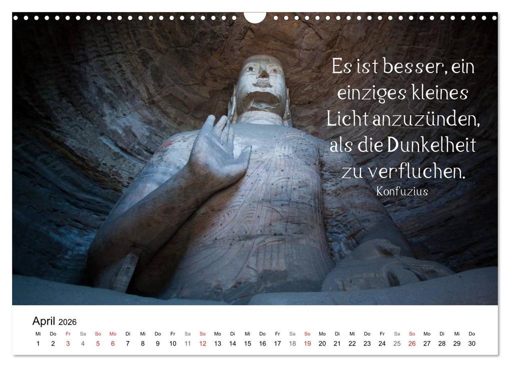 Weitere Ansicht: Reisefreu(n)de: Leben in Harmonie - buddhistische Zitate (Wandkalender 2026 DIN A3 quer), CALVENDO Monatskalender | Sven Gruse, Calvendo