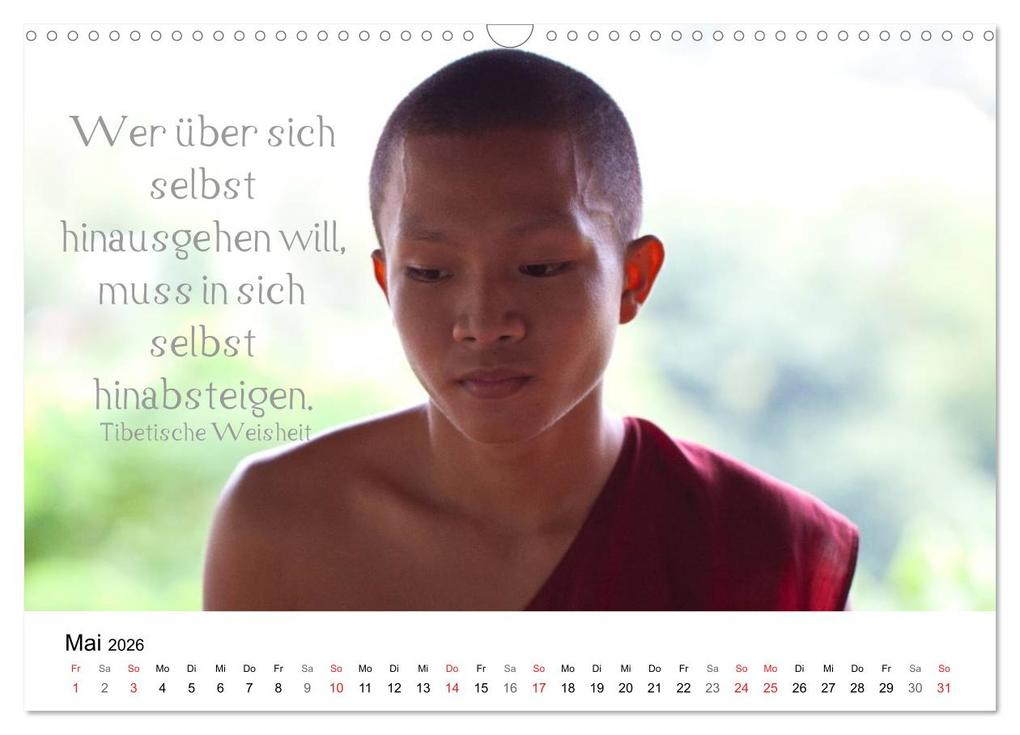 Weitere Ansicht: Reisefreu(n)de: Leben in Harmonie - buddhistische Zitate (Wandkalender 2026 DIN A3 quer), CALVENDO Monatskalender | Sven Gruse, Calvendo