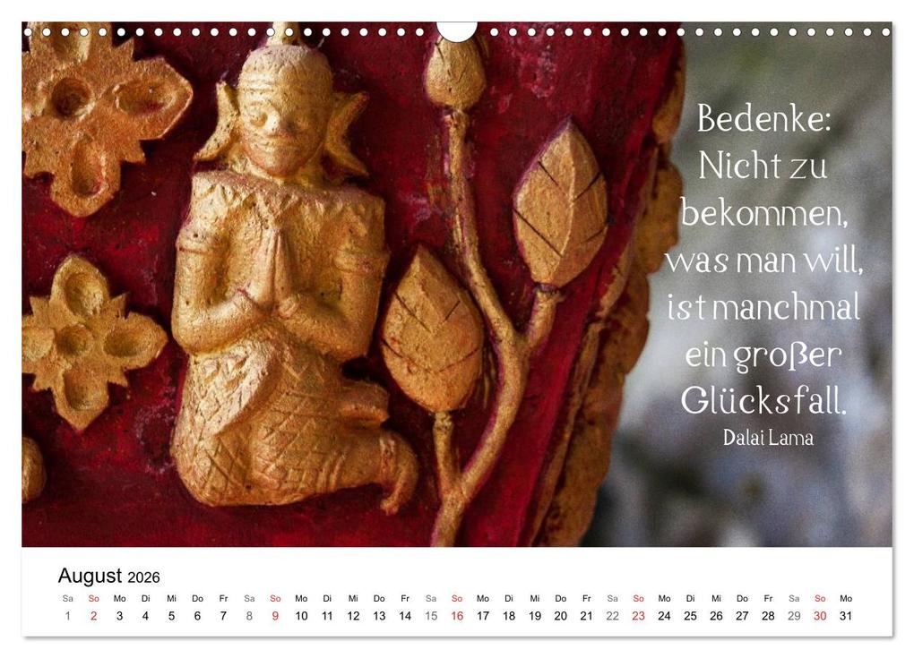 Weitere Ansicht: Reisefreu(n)de: Leben in Harmonie - buddhistische Zitate (Wandkalender 2026 DIN A3 quer), CALVENDO Monatskalender | Sven Gruse, Calvendo