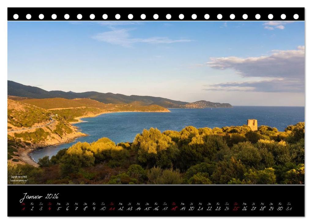 Weitere Ansicht: Sardinien Panoramakalender (Tischkalender 2026 DIN A5 quer), CALVENDO Monatskalender | Marcel Wenk, Calvendo