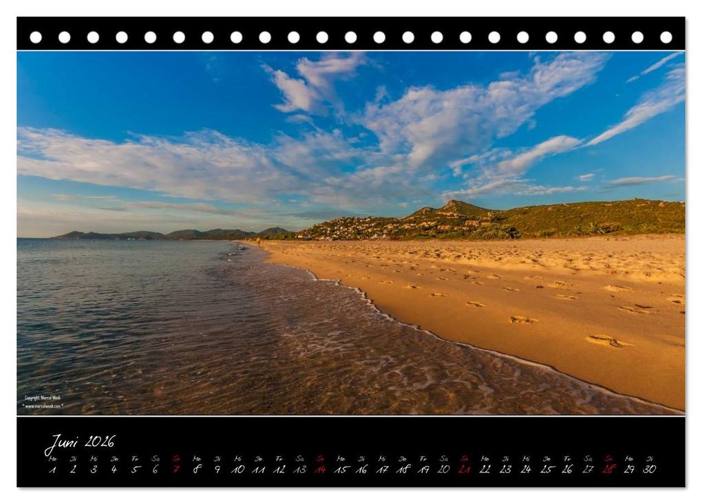 Weitere Ansicht: Sardinien Panoramakalender (Tischkalender 2026 DIN A5 quer), CALVENDO Monatskalender | Marcel Wenk, Calvendo