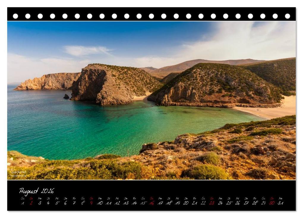 Weitere Ansicht: Sardinien Panoramakalender (Tischkalender 2026 DIN A5 quer), CALVENDO Monatskalender | Marcel Wenk, Calvendo