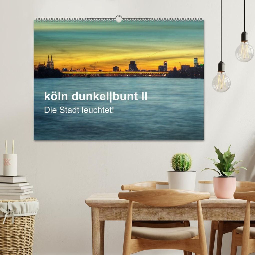 Weitere Ansicht: köln dunkelbunt II - Die Stadt leuchtet! (Wandkalender 2026 DIN A2 quer), CALVENDO Monatskalender | Peter Brüggen // www. koelndunkelbunt.de, Calvendo