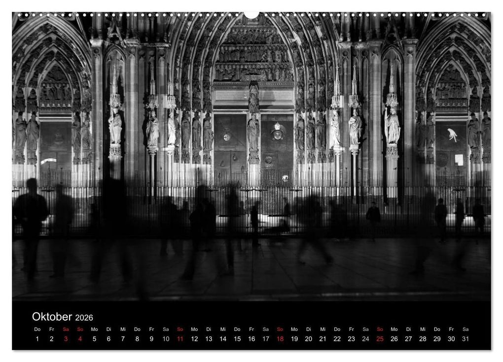 Weitere Ansicht: köln dunkelbunt II - Die Stadt leuchtet! (Wandkalender 2026 DIN A2 quer), CALVENDO Monatskalender | Peter Brüggen // www. koelndunkelbunt.de, Calvendo
