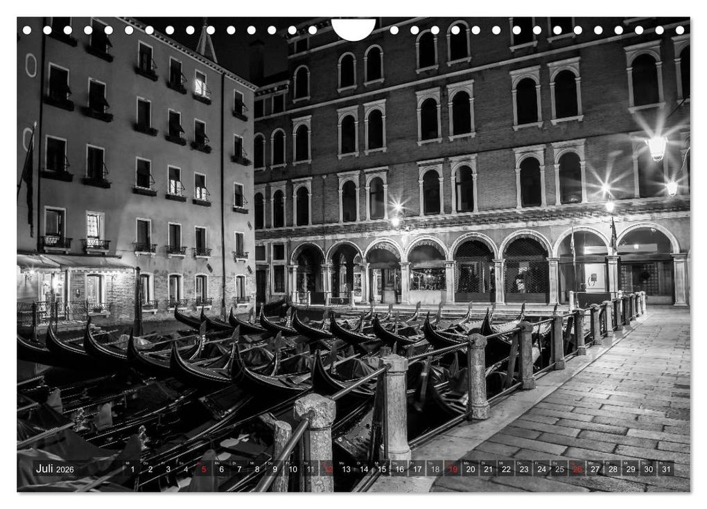Weitere Ansicht: Leuchtendes Venedig ...in monochrom (Wandkalender 2026 DIN A4 quer), CALVENDO Monatskalender | Melanie Viola, Calvendo