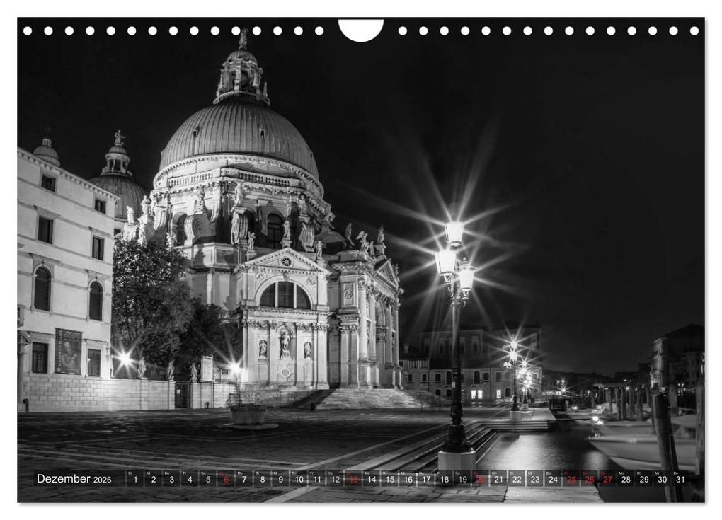Weitere Ansicht: Leuchtendes Venedig ...in monochrom (Wandkalender 2026 DIN A4 quer), CALVENDO Monatskalender | Melanie Viola, Calvendo
