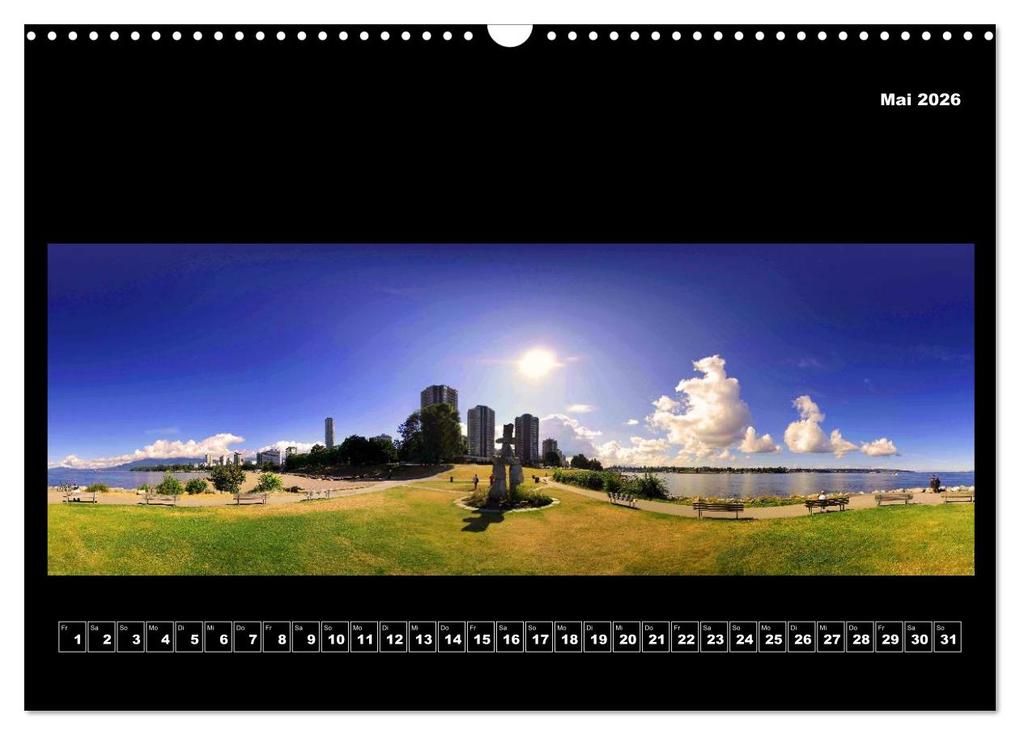 Weitere Ansicht: Vancouver / Kanada in faszinierender 360° Panorama-Photographie (Wandkalender 2026 DIN A3 quer), CALVENDO Monatskalender | Copyright by AmosArtwork, Armin Portele, Calvendo