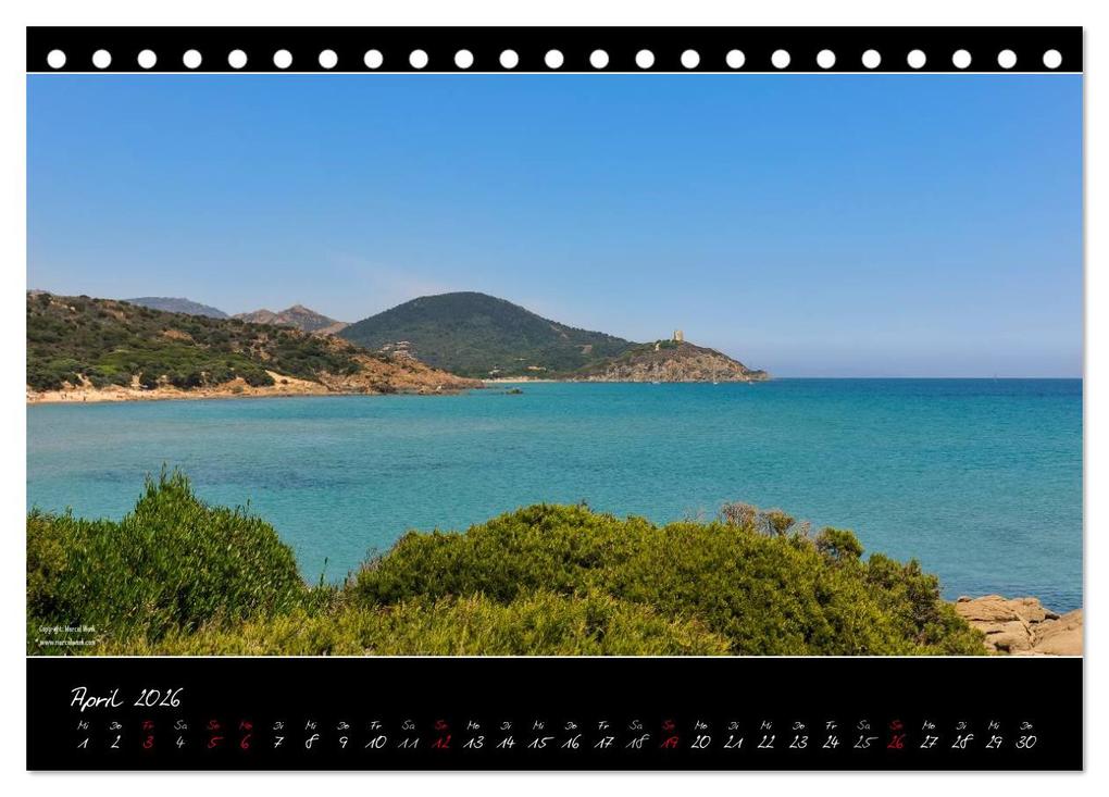 Weitere Ansicht: Sardinien Panoramakalender / CH-Version (Tischkalender 2026 DIN A5 quer), CALVENDO Monatskalender | Marcel Wenk, Calvendo