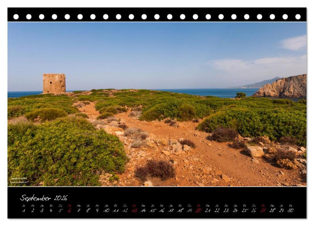 Weitere Ansicht: Sardinien Panoramakalender / CH-Version (Tischkalender 2026 DIN A5 quer), CALVENDO Monatskalender | Marcel Wenk, Calvendo