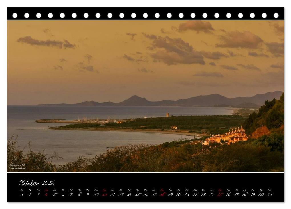 Weitere Ansicht: Sardinien Panoramakalender / CH-Version (Tischkalender 2026 DIN A5 quer), CALVENDO Monatskalender | Marcel Wenk, Calvendo