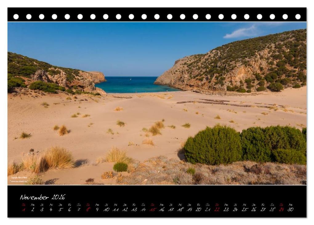 Weitere Ansicht: Sardinien Panoramakalender / CH-Version (Tischkalender 2026 DIN A5 quer), CALVENDO Monatskalender | Marcel Wenk, Calvendo