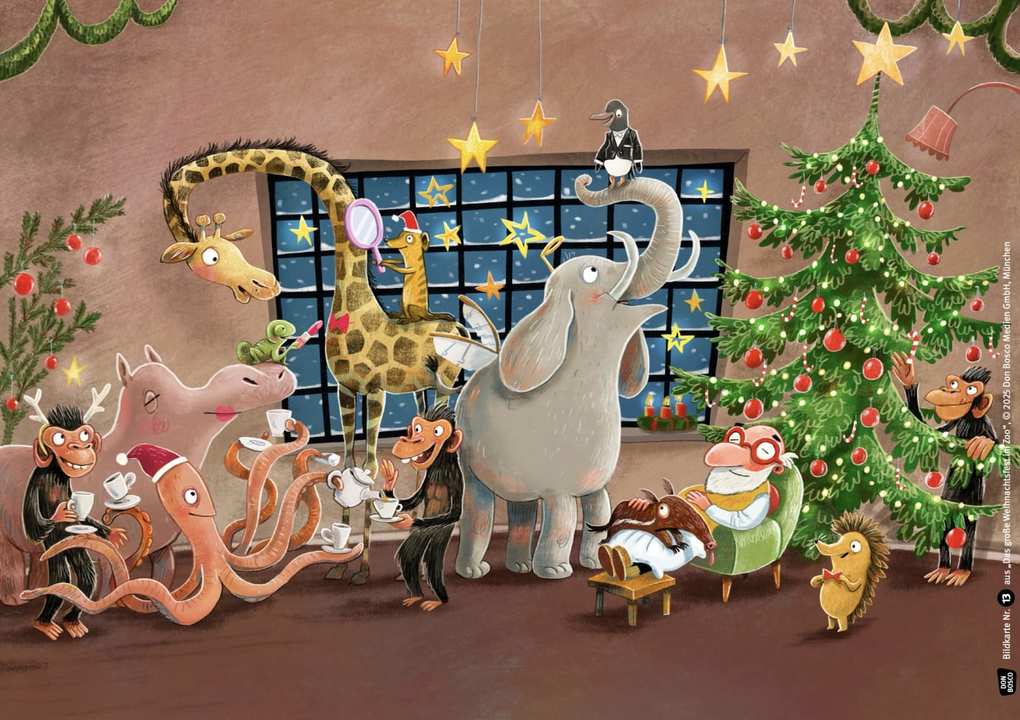 Weitere Ansicht: Das große Weihnachtsfest im Zoo. Kamishibai Bildkartenset | Sophie Schoenwald