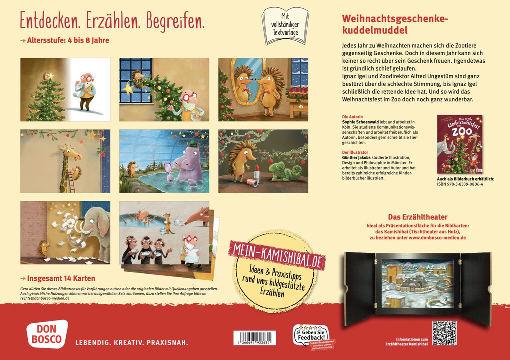 Weitere Ansicht: Das große Weihnachtsfest im Zoo. Kamishibai Bildkartenset | Sophie Schoenwald