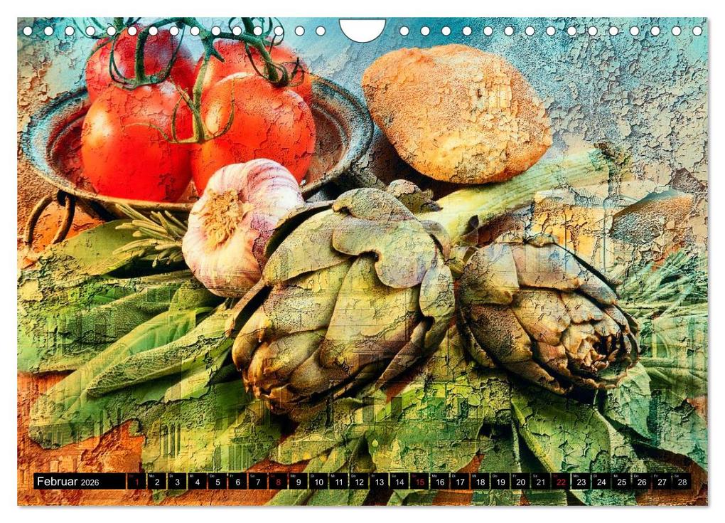 Weitere Ansicht: Italian Food - Vintage Design (Wandkalender 2026 DIN A4 quer), CALVENDO Monatskalender | Carmen Steiner, Calvendo
