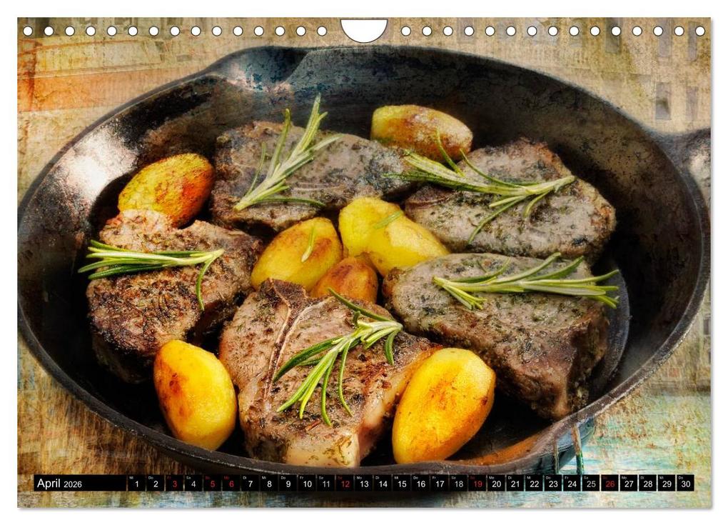 Weitere Ansicht: Italian Food - Vintage Design (Wandkalender 2026 DIN A4 quer), CALVENDO Monatskalender | Carmen Steiner, Calvendo