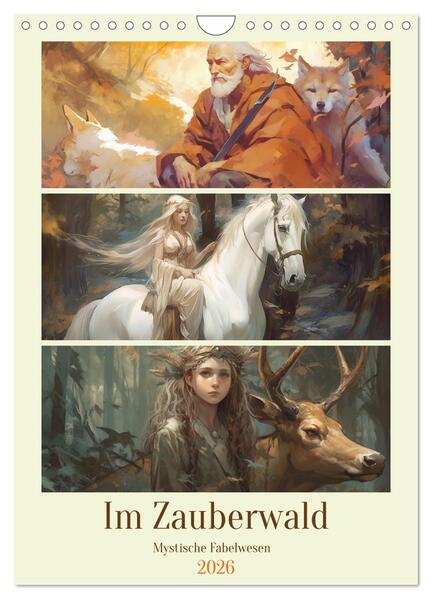 Produktbild: Im Zauberwald. Mystische Fabelwesen (Wandkalender 2026 DIN A4 hoch), CALVENDO Monatskalender | Calvendo, Rose Hurley