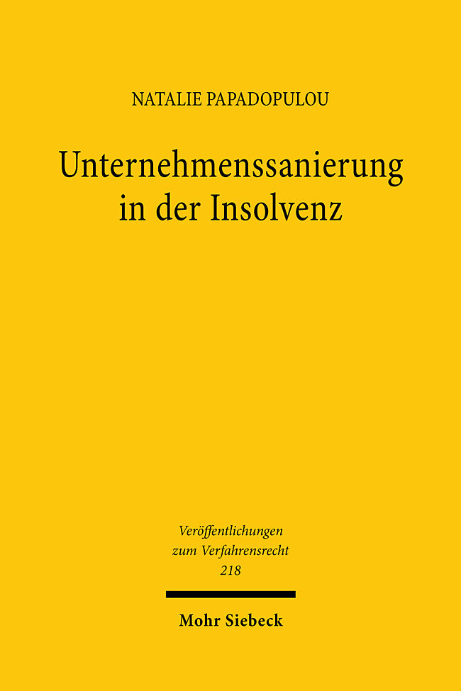 Produktbild: Unternehmenssanierung in der Insolvenz | Natalie Papadopulou