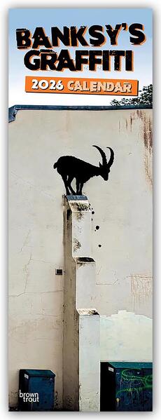 Produktbild: Banksy's Graffiti 2026 - Slimline-Kalender 2026 | Browntrout Publishers