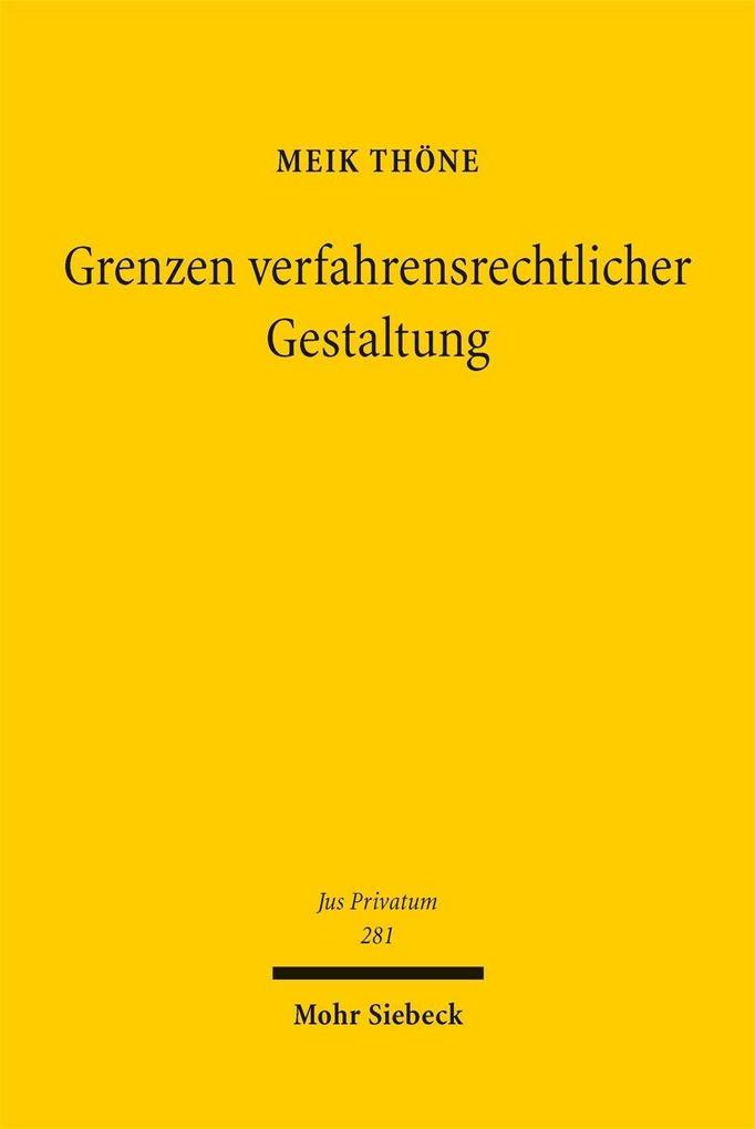 Produktbild: Grenzen verfahrensrechtlicher Gestaltung | Meik Thöne