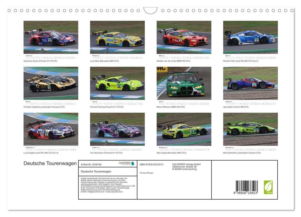 Weitere Ansicht: Deutsche Tourenwagen (Wandkalender 2026 DIN A3 quer), CALVENDO Monatskalender | Thomas Morper, Calvendo