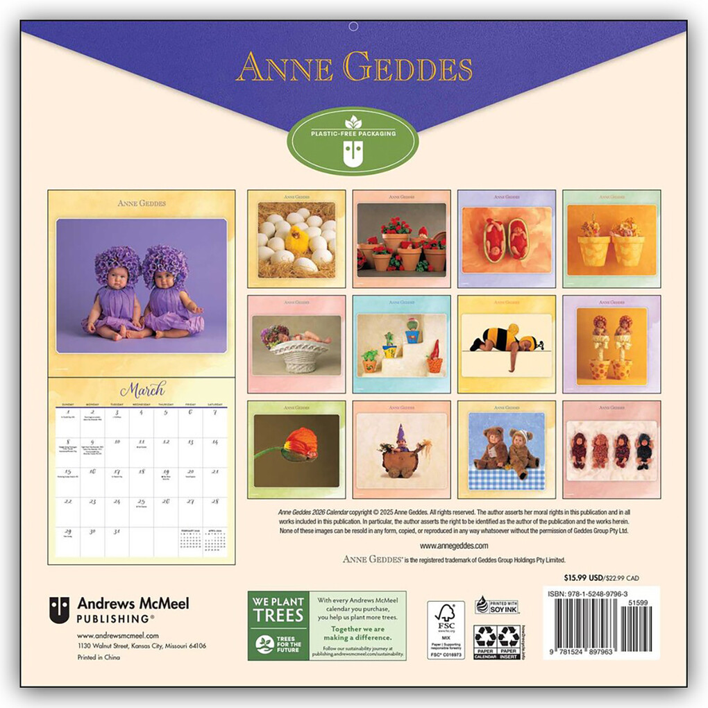 Weitere Ansicht: Anne Geddes 2026 - Wandkalender | McMeel Andrews, Andrews McMeel Publisher