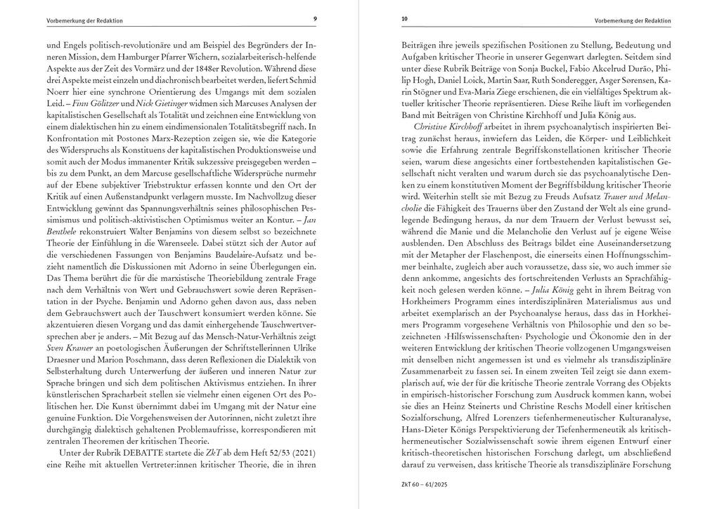 Weitere Ansicht: Zeitschrift für kritische Theorie / Zeitschrift fur kritische Theorie, Heft 60/61 (2025) | Johanna Bach, Julia Christ, Alexandra Colligs, Philip Hogh, Niklas Lämmel