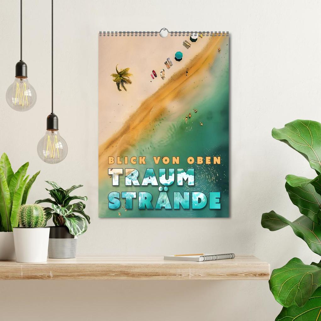Weitere Ansicht: Blick von oben - Traumstrände (Wandkalender 2026 DIN A3 hoch), CALVENDO Monatskalender | Val Thoermer, Calvendo