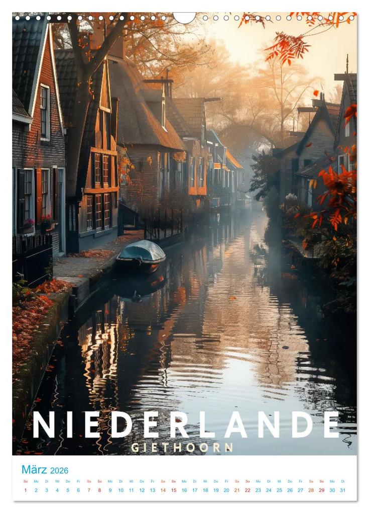 Weitere Ansicht: Niederlande - Old School Poster Style (Wandkalender 2026 DIN A3 hoch), CALVENDO Monatskalender | Val Thoermer, Calvendo
