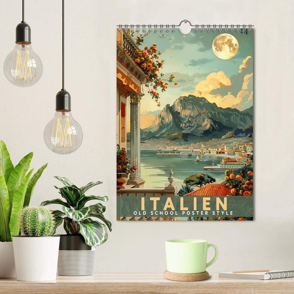 Weitere Ansicht: Italien - Old School Poster Style (Wandkalender 2026 DIN A4 hoch), CALVENDO Monatskalender | Val Thoermer, Calvendo