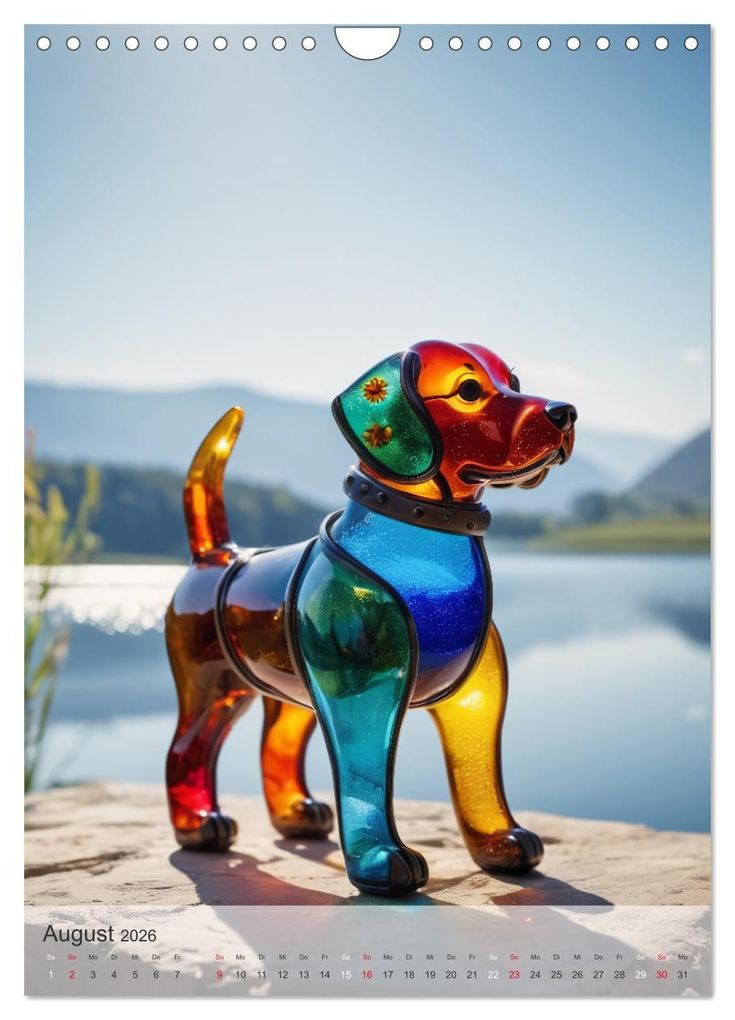 Weitere Ansicht: Tiere aus Glas - Hunde (Wandkalender 2026 DIN A4 hoch), CALVENDO Monatskalender | Stanley Hinz, Calvendo