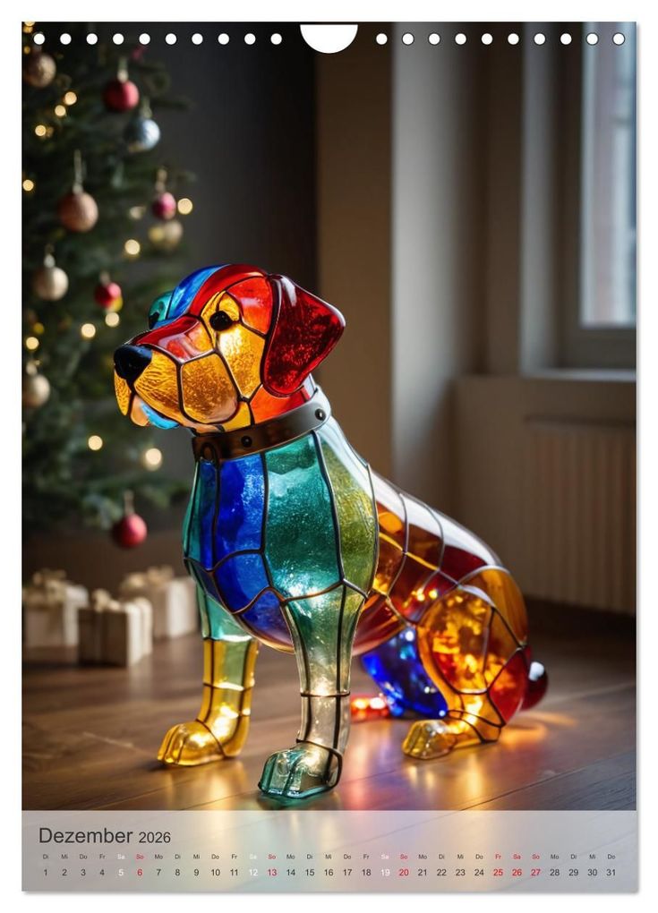 Weitere Ansicht: Tiere aus Glas - Hunde (Wandkalender 2026 DIN A4 hoch), CALVENDO Monatskalender | Stanley Hinz, Calvendo