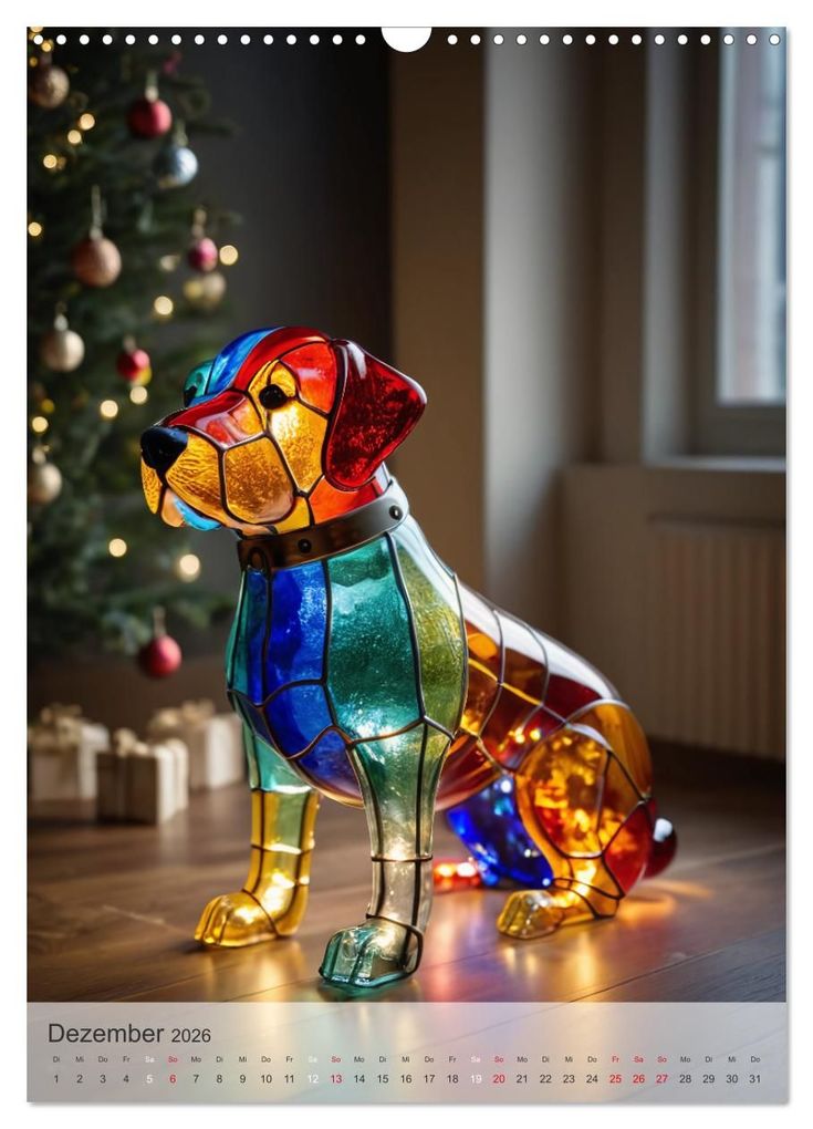 Weitere Ansicht: Tiere aus Glas - Hunde (Wandkalender 2026 DIN A3 hoch), CALVENDO Monatskalender | Stanley Hinz, Calvendo