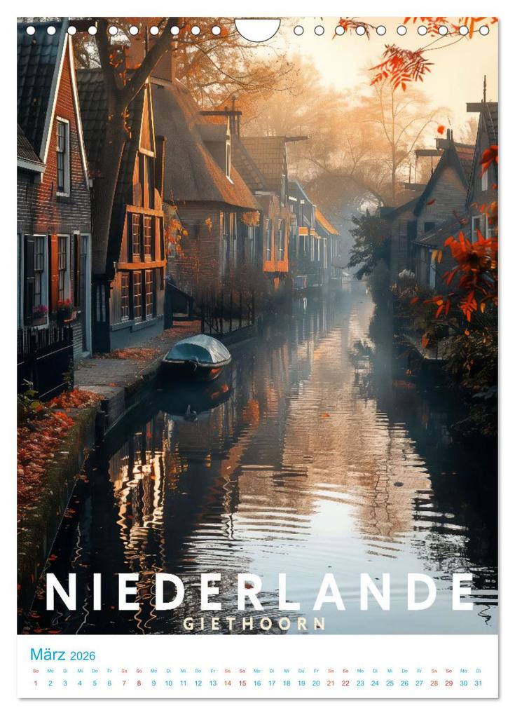 Weitere Ansicht: Niederlande - Old School Poster Style (Wandkalender 2026 DIN A4 hoch), CALVENDO Monatskalender | Val Thoermer, Calvendo