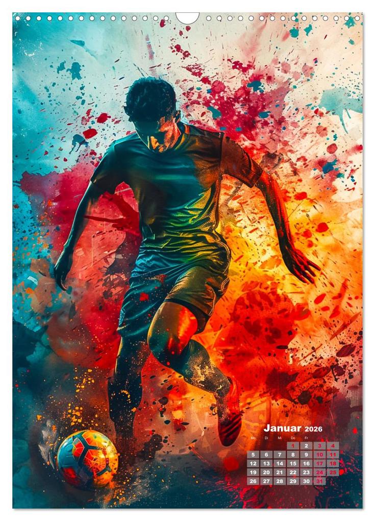 Weitere Ansicht: Fussball - Spieler in Action (Wandkalender 2026 DIN A3 hoch), CALVENDO Monatskalender | Dirk Meutzner, Calvendo
